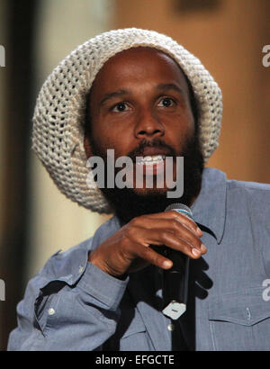 Ziggy Marley discusses his current tour and new album 'Fly Rasta' during AOL's Build Speaker Series at AOL Headquarters  Featuring: Ziggy Marley Where: New York, New York, United States When: 01 Aug 2014 Stock Photo