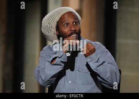 Ziggy Marley discusses his current tour and new album 'Fly Rasta' during AOL's Build Speaker Series at AOL Headquarters  Featuring: Ziggy Marley Where: New York, New York, United States When: 01 Aug 2014 Stock Photo