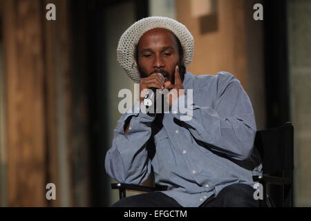 Ziggy Marley discusses his current tour and new album 'Fly Rasta' during AOL's Build Speaker Series at AOL Headquarters  Featuring: Ziggy Marley Where: New York, New York, United States When: 01 Aug 2014 Stock Photo