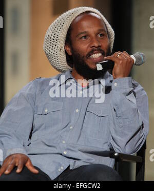 Ziggy Marley discusses his current tour and new album 'Fly Rasta' during AOL's Build Speaker Series at AOL Headquarters  Featuring: Ziggy Marley Where: New York, New York, United States When: 01 Aug 2014 Stock Photo