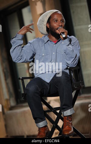 Ziggy Marley discusses his current tour and new album 'Fly Rasta' during AOL's Build Speaker Series at AOL Headquarters  Featuring: Ziggy Marley Where: New York, New York, United States When: 01 Aug 2014 Stock Photo