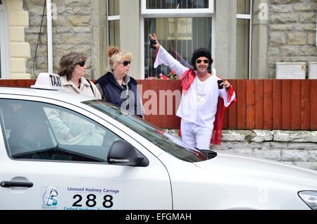 An Elvis Impersonator at the 2013 Elvis Festival (The Elvies), Porthcawl, South Wales Stock Photo