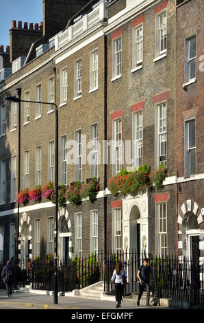 Houses in Bedford Square, Bloomsbury WC1, London, UK Stock Photo