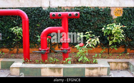 Red pipe Stock Photo