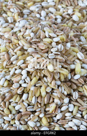 Barley grains background or texture. Healthy vegeterian food Stock ...