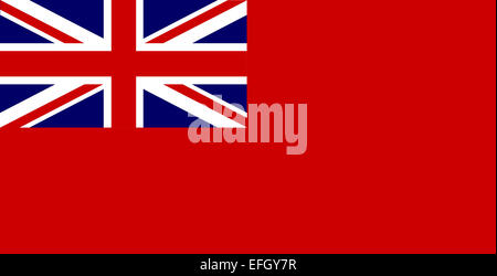 The Union Jack naval flag known as the red duster Stock Photo