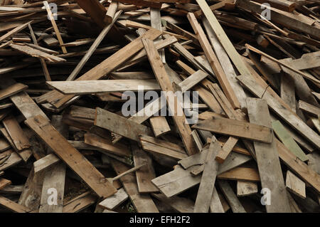 Wood planks abstract background. Broken wooden boards. Stock Photo