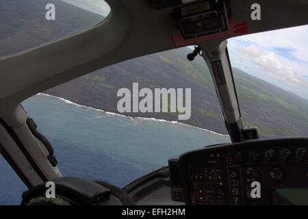 Flying over Hilo Hawaii Stock Photo