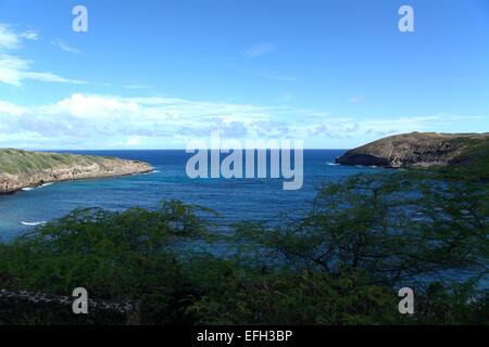 Stunning bay view in Honolulu Hawaii. Stock Photo