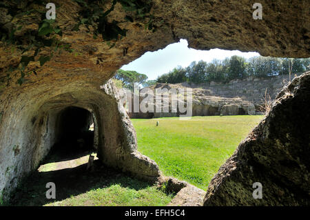 Roman amphitheatre of Sutri Lazio Italy Stock Photo