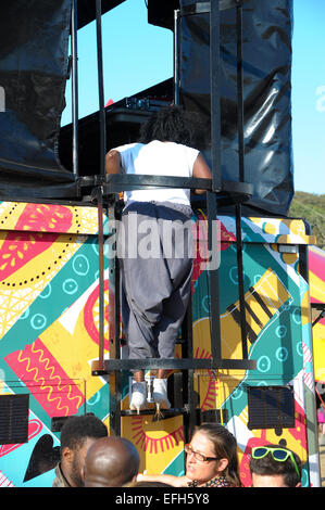 Camp Bestival 2014 - Day Two  Featuring: Laura Mvula Where: Dorset, United Kingdom When: 30 Jul 2014 Stock Photo