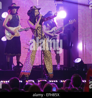 Feb. 3, 2015 - Hollywood, California, USA - English singer and musician Charli XCX performed on stage at Jimmy Kimmel Live! on Tuesday evening in Hollywood. AKA Charlotte Emma Aitchison. (Credit Image: © David Bro/ZUMA Wire) Stock Photo
