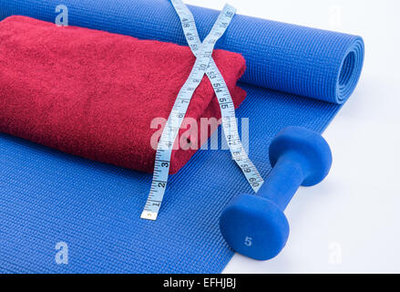 Workout tools for healthy lifestyle results Stock Photo