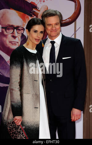 Berlin. 3rd Feb, 2015. Colin Firth and his wife Livia Giuggioli at the premiere of the movie 'Kingsman -The Secret Service' on February 3, 2015 in Berlin./picture alliance © dpa/Alamy Live News Stock Photo