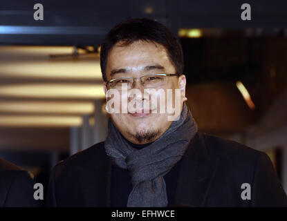 Berlin, Germany. 04th Feb, 2015. Member of the jury, South Korean screenplay writer and director Bong Joon-ho, arrives for the presentation of the international jury for the 65th Berlin International Film Festival in Berlin, Germany, 04 February 2015. The Berlinale runs from 05 to 15 February 2015. Credit:  dpa picture alliance/Alamy Live News Stock Photo