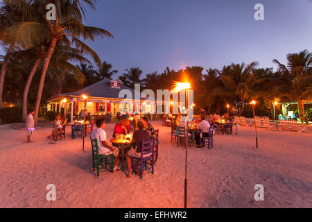 Dinner in restaurant Morada Bay, Islamorada, Florida Keys, Florida, USA Stock Photo