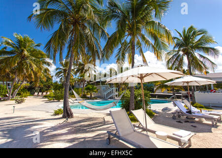 Pool area Hotel Resort Casa Morada, Islamorada, Florida Keys, Florida, USA Stock Photo