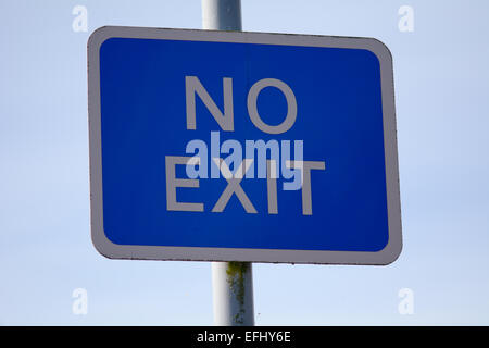 No Exit sign for drivers Stock Photo