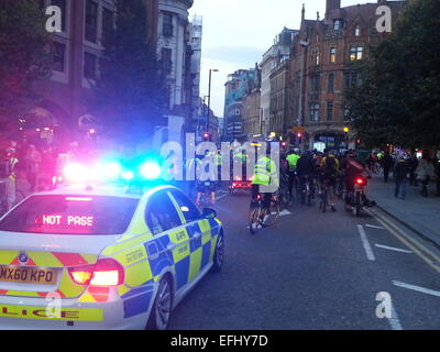 #space4cycling ride Monday 30th Sept 6.30pm, Manchester, UK Stock Photo