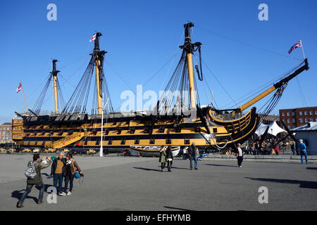 HMS Victory, Portsmouth Historic Dockyard, Hampshire, Britain, UK Stock Photo