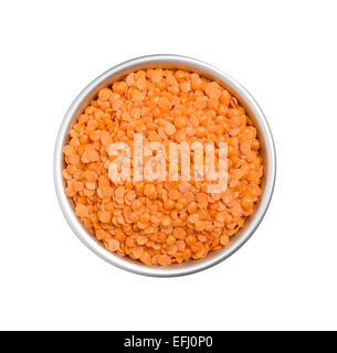 Red Lentil from above Stock Photo
