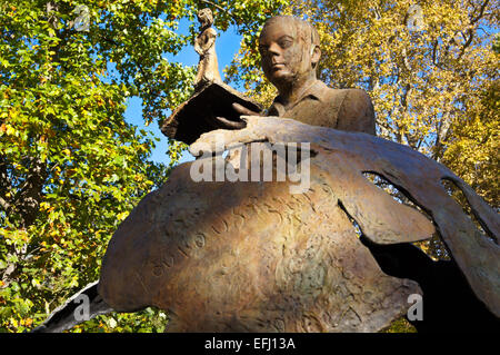 Statue of aviator and children's writer,Antoine de Saint-Exupéry  by Christiane Guillaubey, Jardin Royal,Toulouse, France Stock Photo
