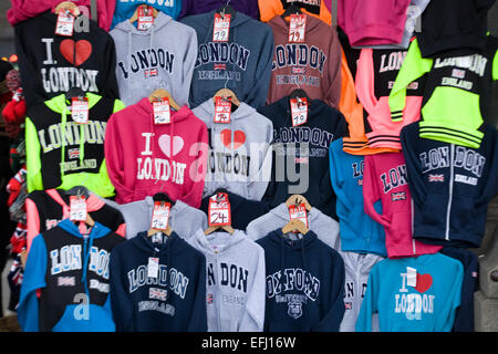 Souvenir Novelty Jumpers and Hoodies in London Stock Photo