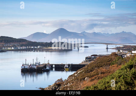 Kyle of Lochalsh and Skye Bridge, Highlands, Scotland Stock Photo