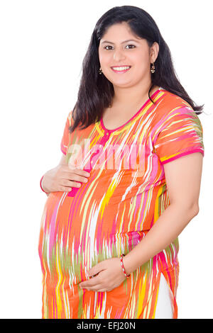 Ethnic woman holding abdomen Stock Photo - Alamy