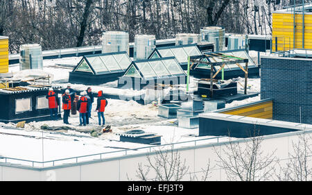 construction engineers Stock Photo