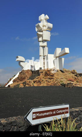 Monumento al Campesino by César Manrique, near Mozaga, Lanzarote, Canary Islands, Spain Stock Photo
