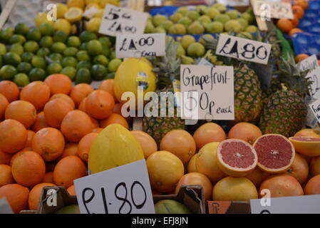 Fruit stand Portobello market Stock Photo
