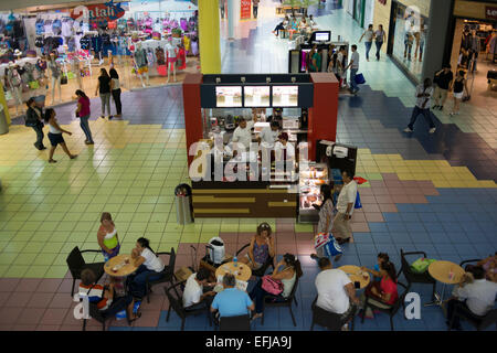 Food Court in Albrook Mall. Panama shops in Albrook Mall. With more than 500 shops, the Albrook mall is the biggest shopping mal Stock Photo