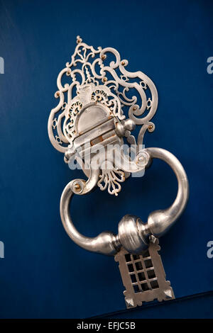 Stylish French door knocker of a mansion Stock Photo