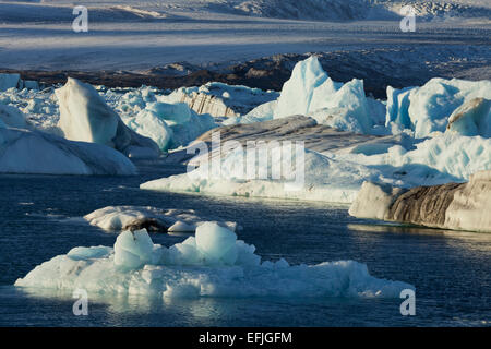 Icebergs in the glacial lake, Jokulsarlon, East Iceland, Iceland Stock Photo