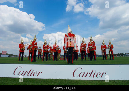 The Guards band at Cartier International polo day Stock Photo
