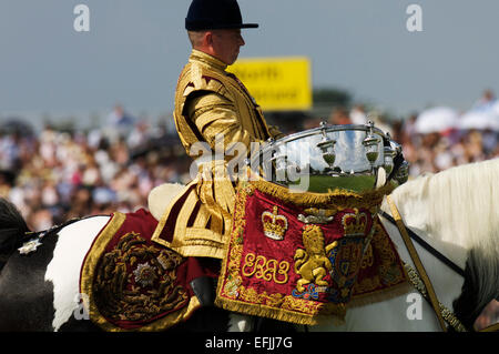 Guard drummer at The Guards Polo Club - Cartier International polo day Stock Photo