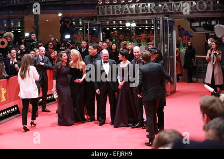 Berlin, Germany. 5th Feb, 2015. Jury member, Audrey Tautou during the 65th Berlin International Film Festival on the red carpet. Credit:  Simone Kuhlmey/Pacific Press/Alamy Live News Stock Photo