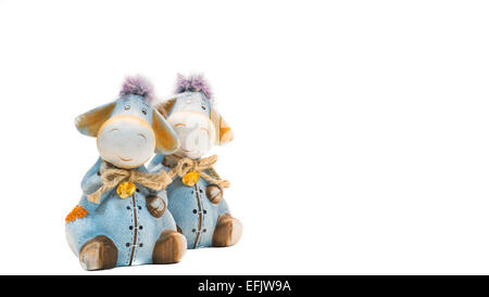 donkey bank toys  isolated on white Stock Photo