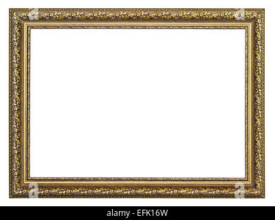 gold-patterned frame for a picture isolated on a white background Stock Photo