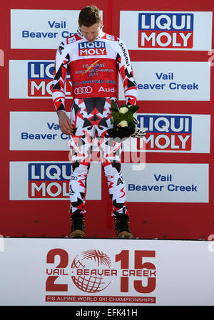 Gold medal winner Hannes Reichelt of Austria celebrates after the Men's ...
