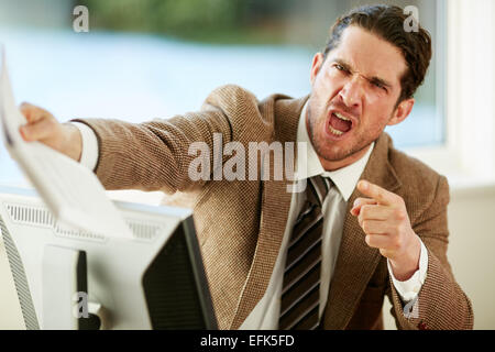 Aggressive businessman Stock Photo