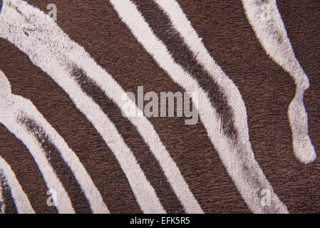 Brown striped zebra fur imitation, background Stock Photo