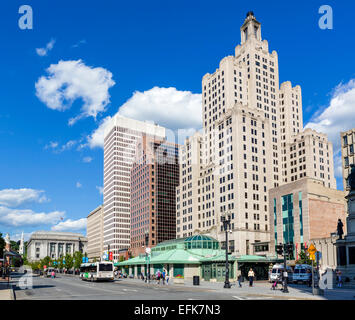 Kennedy Plaza in downtown Providence, Rhode Island, USA Stock Photo