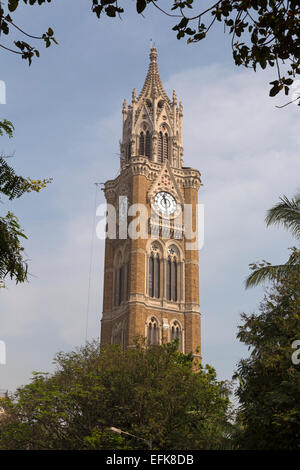 India, Maharashtra, Mumbai, Colaba district, Rajabi Clock tower Stock Photo