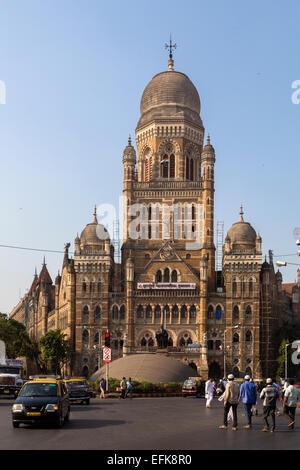 India, Maharashtra, Mumbai, Municipal Corporation Building Stock Photo