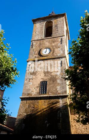 Campanile et Clocher de l'eglise de Gareoult Provence Alpes Cote- Dazur 83 Var  France Stock Photo