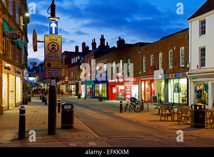 High Street, Winchester, Hampshire, England UK, at night Stock Photo