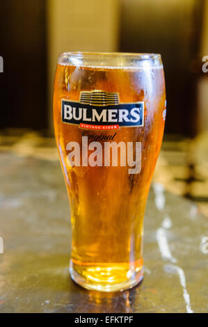 Pint of Bulmer's Irish cider Stock Photo