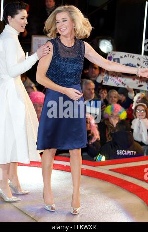 Borehamwood, UK. 30 January  2015. Katie Hopkins (with Emma Willis) comes second at the Celebrity Big Brother final at Elstree Studios in Borehamwood, England on 06 February 2015 Credit:  Nathan Hulse/Alamy Live News Stock Photo